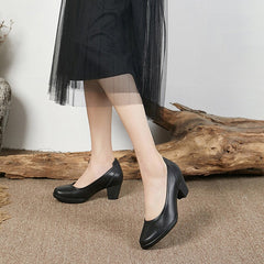 Soft Glove Shoes Slipper-Pumps mit 50 mm Blockabsatz, Arbeitsschuhe