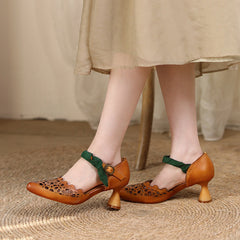 Damen Pumps Sandalen Klassische runde Zehenpartie Kitten Heels Schuhe