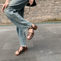 Klobige Gladiatorsandalen