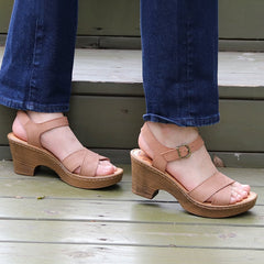 Handgemachte Sandalen mit X-Riemen und offenen Zehen, Clog-Sandalen