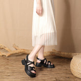 Chunky Gladiator Sandals Peep Toe