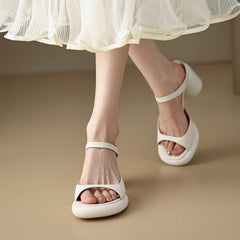 Sandalias de gladiador con tacón de bloque