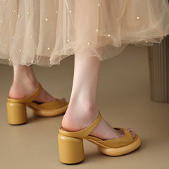 Sandalias de gladiador con tacón de bloque