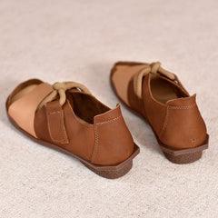 Designer Sommerschuhe Echte Gladiator Sandalen Weicher Strick Retro Klobige Klettschuhe KaffeeNeu/Braun