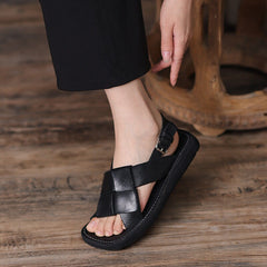 Retro Braided Vegetable Tanned Gladiator Sandals