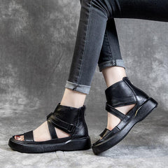 Platform Summer Sandals Boots Soft Wrap Ankle Bootie Buckle Sandals