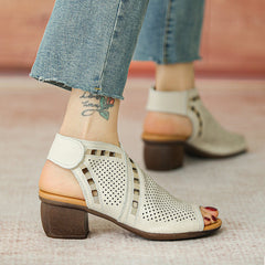 Handgefertigte Block-Gladiator-Sandalen