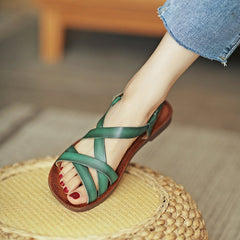 Gladiator Sandals Flat Side Buckle