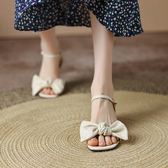 Block Heel sandal Bowknot Sandals