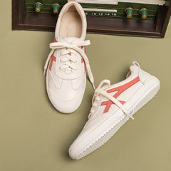 Handgemachte weiche weiße Schuhe Schnürschuhe Sneakers Designer Schuhe blaue Streifen /rote Streifen