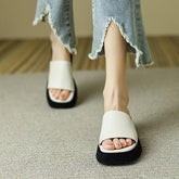 Handgefertigte gewebte Sommerhausschuhe Schwarz/Beige/Kaffee/Grün