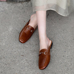 Retro Horsebit-Detailed Loafer Mules Backless Loafers