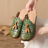 Handgemachte echte Pantoletten mit Cut-Outs für den Sommer