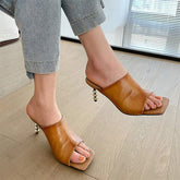 Handgemachte echte Sommer Hausschuhe High Heel