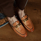 Retro Chain buckle-Detailed Loafer Mules Backless Loafers