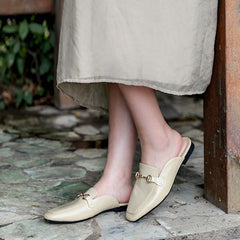 Retro Horsebit-Detailed Loafer Mules Backless Loafers