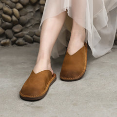 Women's Slippers Sandals Flats Casual Slip On Shoes Brown/Coffee