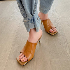 Handgemachte echte Sommer Hausschuhe High Heel