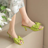 Handgemachte echte Sommer Hausschuhe High Heel 4 Farben