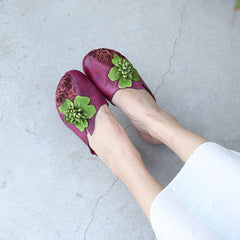 Retro Slippers with Flowers