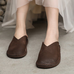 Women's Slippers Sandals Flats Casual Slip On Shoes Brown/Coffee