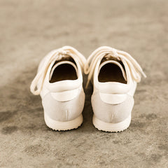 Handgemachte weiche weiße Schuhe Schnürschuhe Sneakers Designer Schuhe Beige/Schwarz