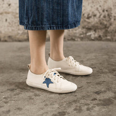 Handgemachte weiche weiße Schuhe Schnürschuhe Sneakers Designer Schuhe Rot/Grün/Beige/Blau