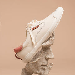 Handgemachte weiche weiße Schuhe Schnürschuhe Sneakers Designer Schuhe Rot/Grün