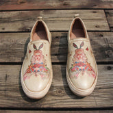 Handmade's Low Top Fashion Sneakers Handbemalte Prinzessin