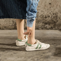 Handgemachte weiche weiße Schuhe Schnürschuhe Sneakers Designer Schuhe Gelb/Grün/Schwarz