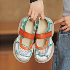 Mary-Jane-Sneakers mit Plateausohle und Klettverschluss