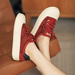 Perforated Flatform Sneakers Low-top Travel