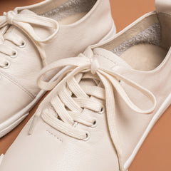 Handgemachte weiche weiße Schuhe Schnürschuhe Sneakers Designer-Schuhe Schwarz/Weiß