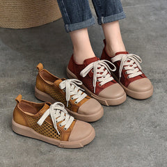 Low-Top-Sneakers mit perforierter Zehenkappe aus Gummi