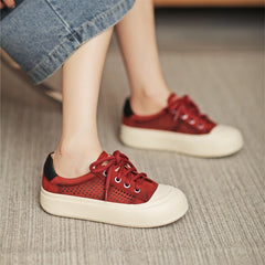 Perforated Flatform Sneakers Low-top Travel