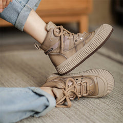 High-Top-Sneakers mit 40 mm Plateausohle und Schnürung