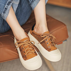 Perforated Flatform Sneakers Low-top Travel