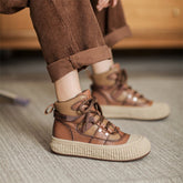 High-Top-Sneakers mit 40 mm Plateausohle und Schnürung