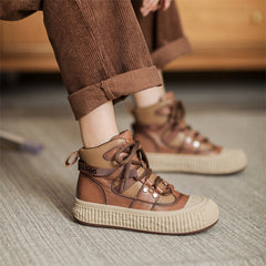 High-Top-Sneakers mit 40 mm Plateausohle und Schnürung