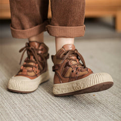 High-Top-Sneakers mit 40 mm Plateausohle und Schnürung