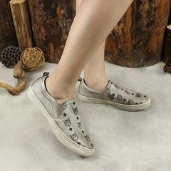 Sneaker Weiche Sohle Bequeme Wanderschuhe Halbschuhe Hellgrau