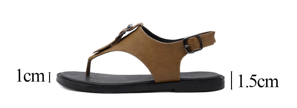 Lässige Sandalen aus weichem Leder 