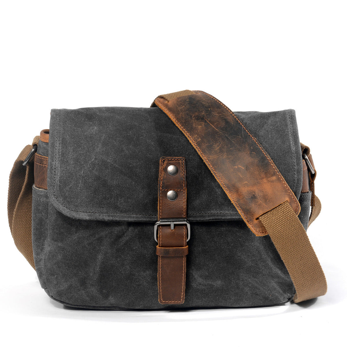 Retro Camera Waxed Canvas Shoulder Bag