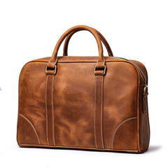 Retro Crazy Horse Leather Business BriefCase