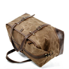 Große Vintage-Sport-/Reisetasche aus Leder-Canvas