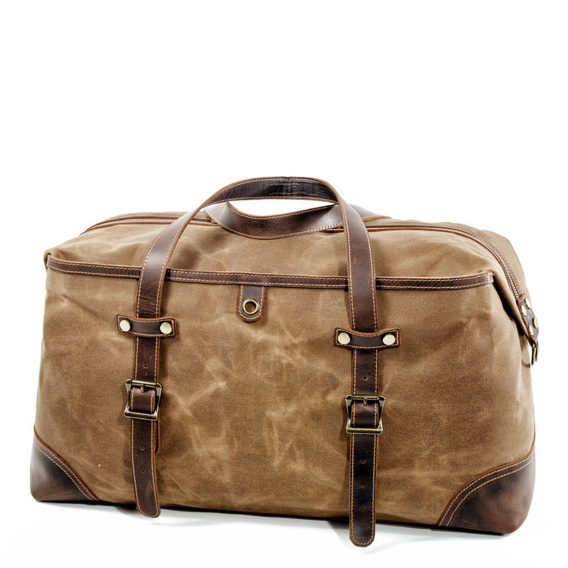 Große Vintage-Sport-/Reisetasche aus Leder-Canvas
