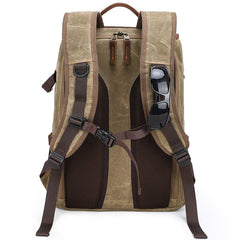 Large Storage SLR Camera Leather Canvas