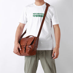 Retro Men's Casual Leather Messenger Bag