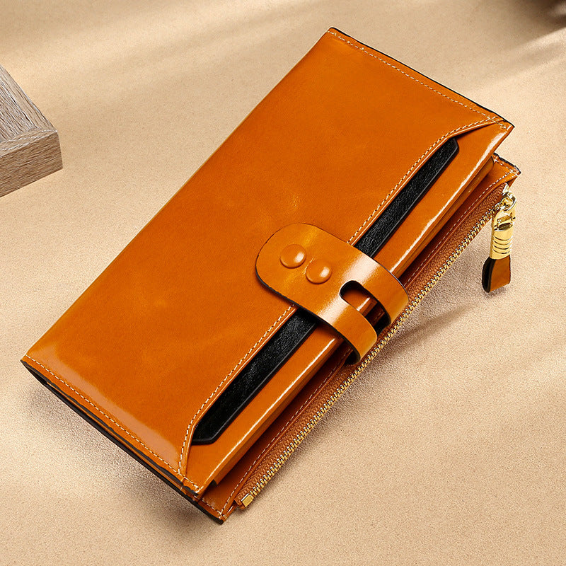 RFID Waxed Multi Cards Leather Wallets