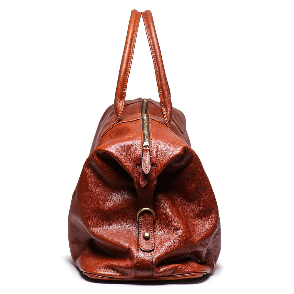 Men's Handmade Leather Large Capacity Travelling Bag